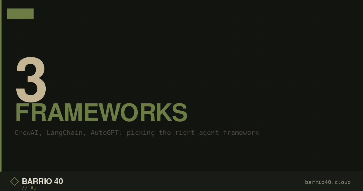 CrewAI, LangChain, AutoGPT: Which Agent Framework Should You Use?