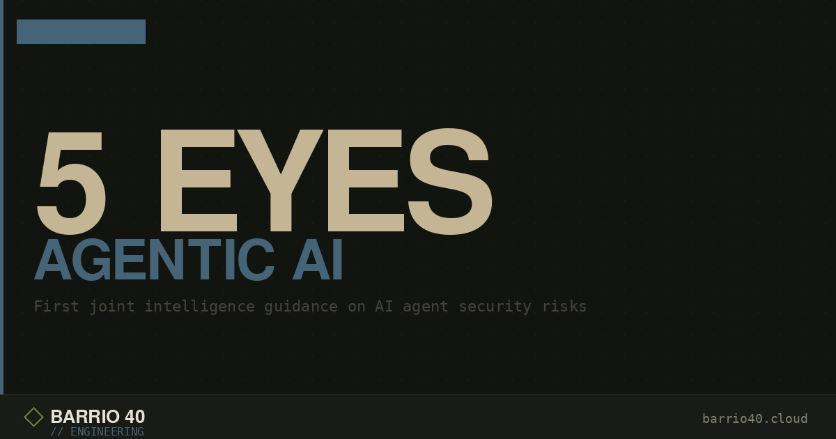 When Your AI Agent Is the Attack Surface: The Five Eyes Guidance on Agentic AI