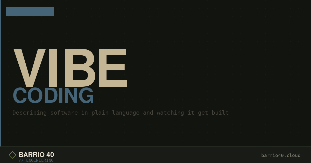 Vibe Coding: Writing Software by Describing It